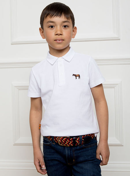 Children's Plain White Polo Shirt